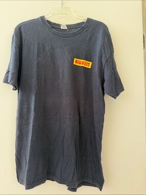 Vintage Men's or Women’s Black Pirelli Crew Neck T-Shirt